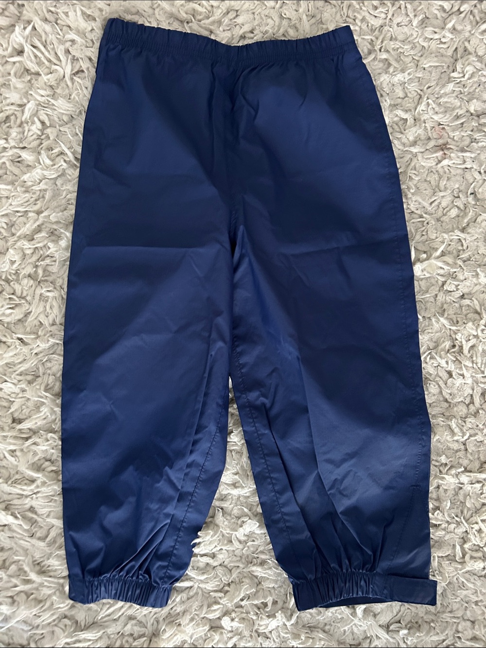 L.L. Bean Navy Elastic-Waist Water Resistant Kids Joggers